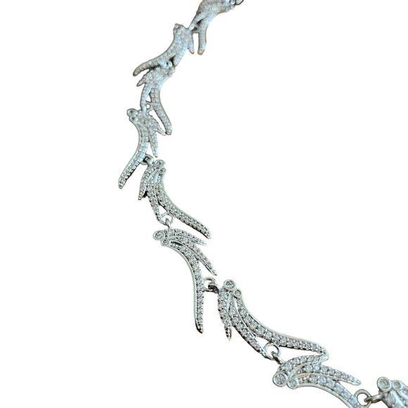 Kendra Scott CLEO Rhodium Collar Choker Necklace with Pave Crystal CZ NWOT - Picture 5 of 9